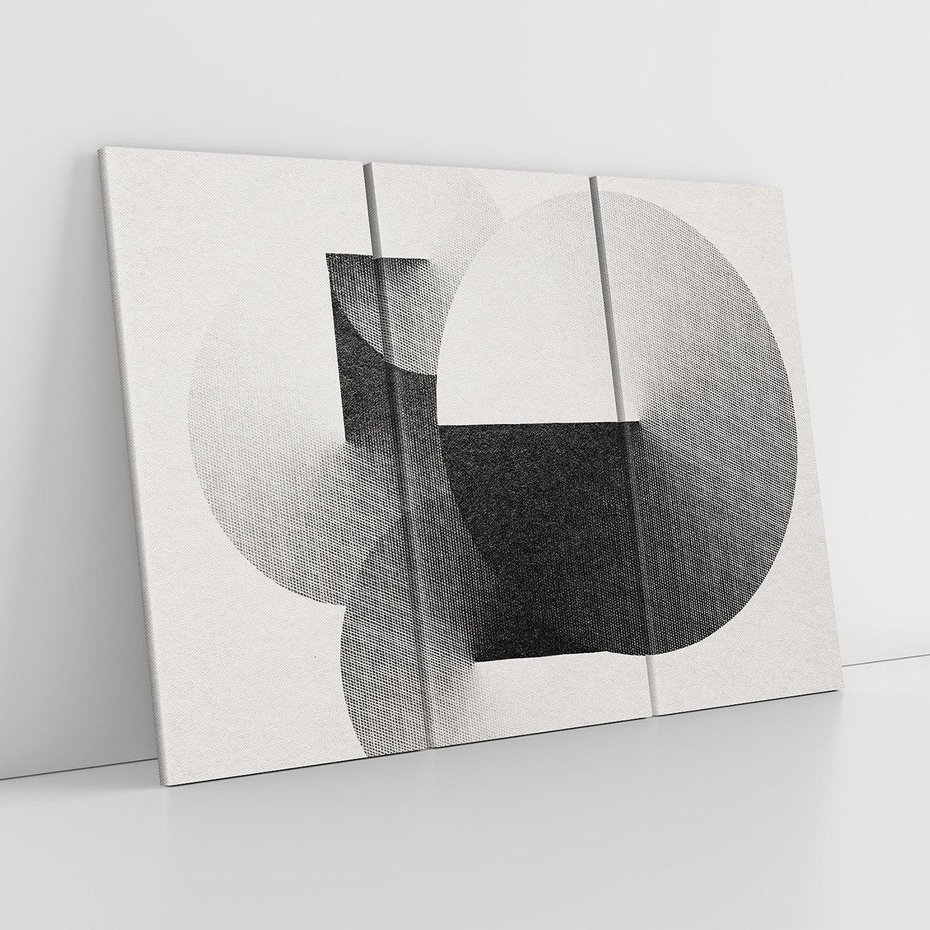 Obraz na płótnie 120x80 - Taniec Szarych Okręgów - graficzne, geometryczne kształty