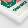 Plakat w ramie 50x70 - Retro Inspiracja - minimalistyczna kwiatowa kompozycja, pastelowe kolory - rama biała