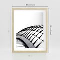Plakat w ramie 40x50 - Dynamiczne Kształty - architektura, obłe kształty - rama drewno
