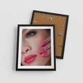 Plakat w ramie 40x50 - Usta, manicure, spa: kobieca harmonia - usta, manicure - rama czarna