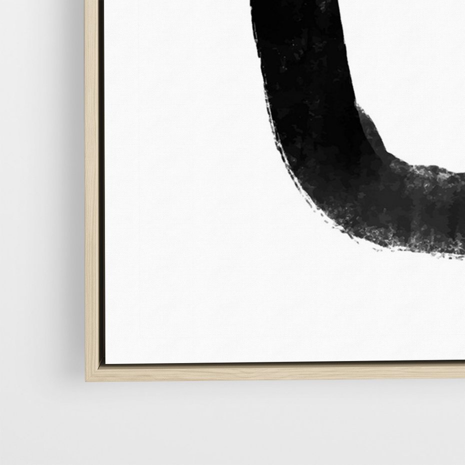 Obraz w ramie 70x100 - Kształtując Granice - abstrakcja, minimalizm - rama drewno