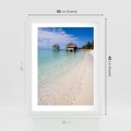 Plakat w ramie 30x40 - Rajski klimat plaży tropikalnej - plaża, tropiki - rama biała