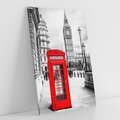 Obraz na płótnie 80x120 - Ikoniczna budka w Londynie - Londyn, budka