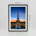 Plakat w ramie 50x70 - Wieża Eiffla w Innej Odsłonie - wieża, Eiffla - rama czarna