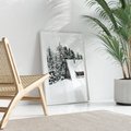 Plakat bez ramy 21x30 - Zimowy Urok - śnieg, domek w górach
