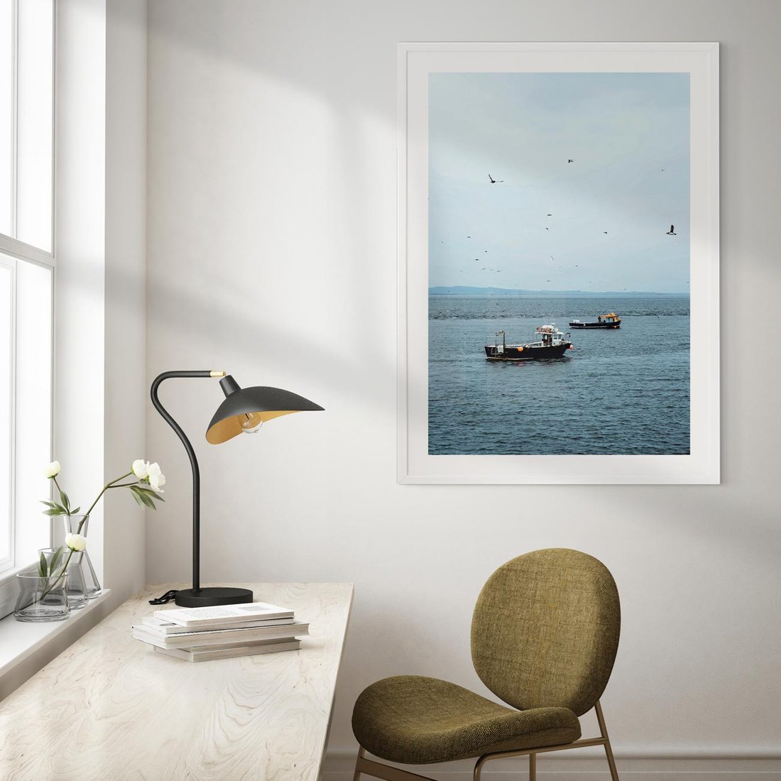 Plakat bez ramy 50x70 - Rybacki Urok - morze, kutry rybackie