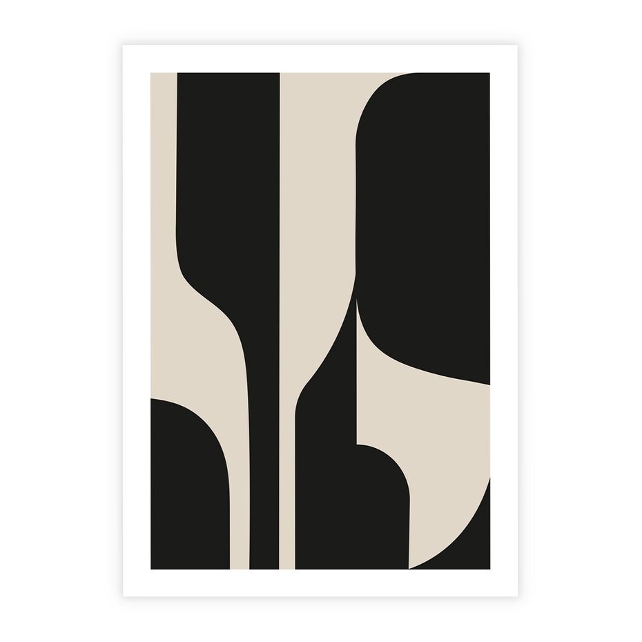 Plakat bez ramy 40x50 - Abstrakcyjne Linie - boho plakat, rycina