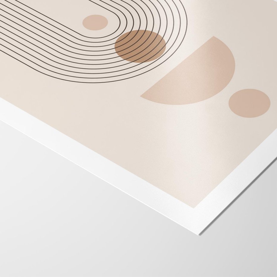 Plakat bez ramy 50x70 - Strukturalne Kształty Postępu - boho plakat, minimalizm