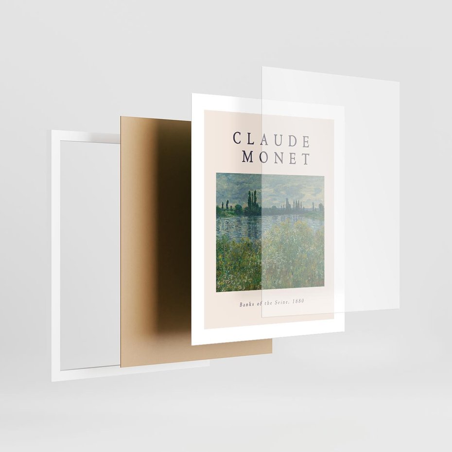 Plakat w ramie 40x50 - Claude Monet: Reprodukcja - Claude Monet, reprodukcja plakat - rama biała