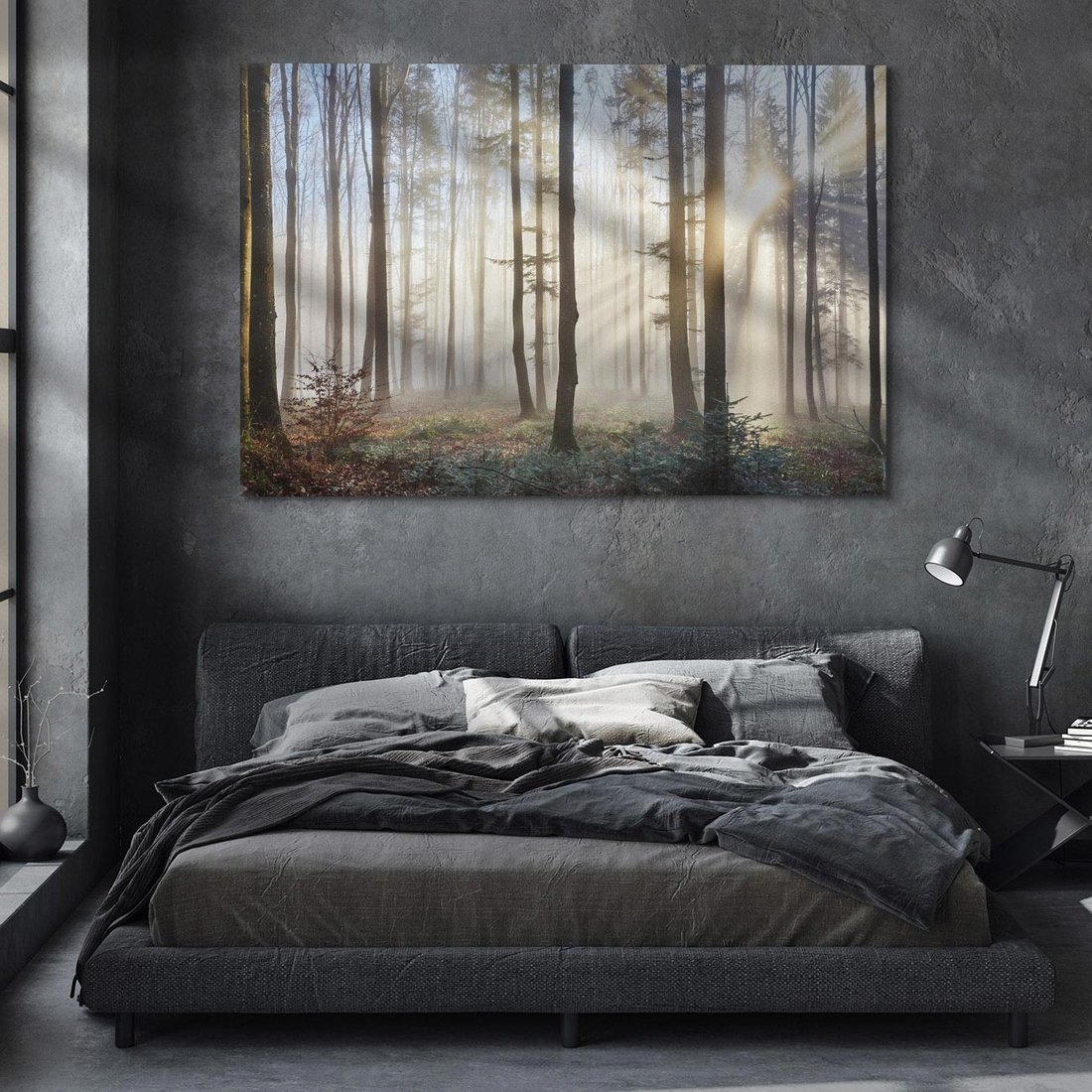 Obraz na płótnie 100x70 - Magiczne zaklęcie: Las pełen drzew - las, drzewa