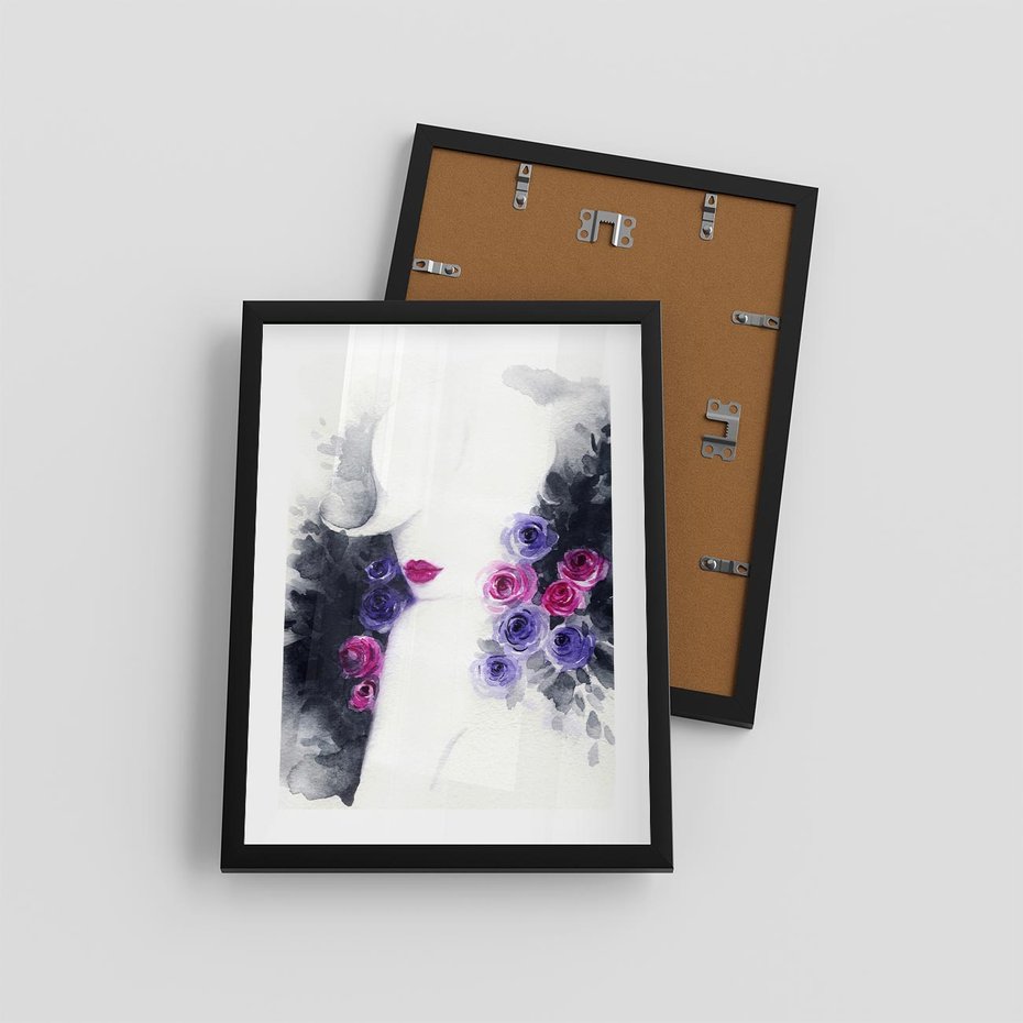 Plakat w ramie 30x40 - Urok osobowości - kobieta, portret - rama czarna