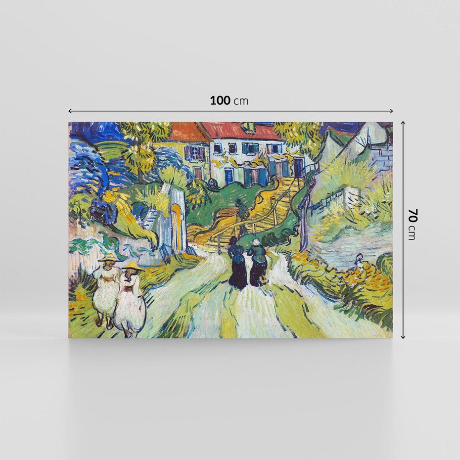 Obraz na płótnie 100x70 - "Schody w Auvers" (1890) Vincent van Gogh - Reprodukcja - reprodukcja, obraz na płótnie