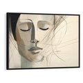 Obraz w ramie 70x50 - Tylko Zamknij Oczy - twarz kobiety, zamknięte oczy - rama czarna