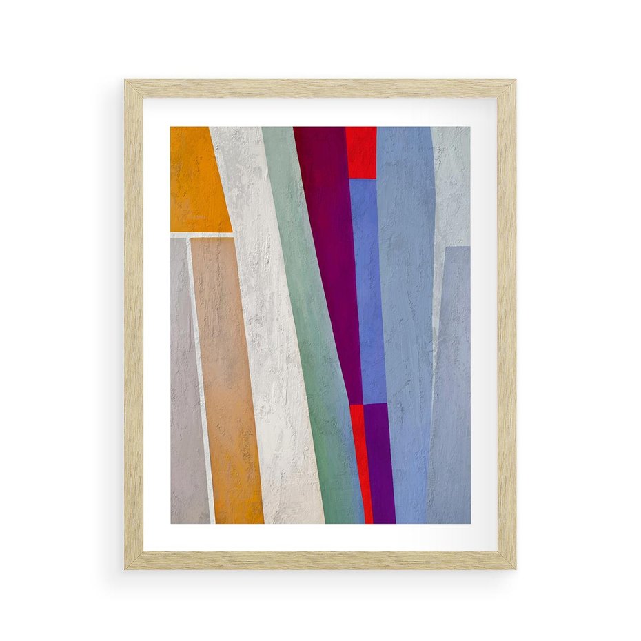 Plakat w ramie 40x50 - Księga Ukrytych Odbić - abstrakcyjne dziwne kształty, olejny obraz - rama drewno