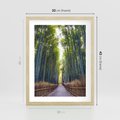 Plakat w ramie 30x40 - Urokliwa dróżka w lesie - las, dróżka - rama drewno