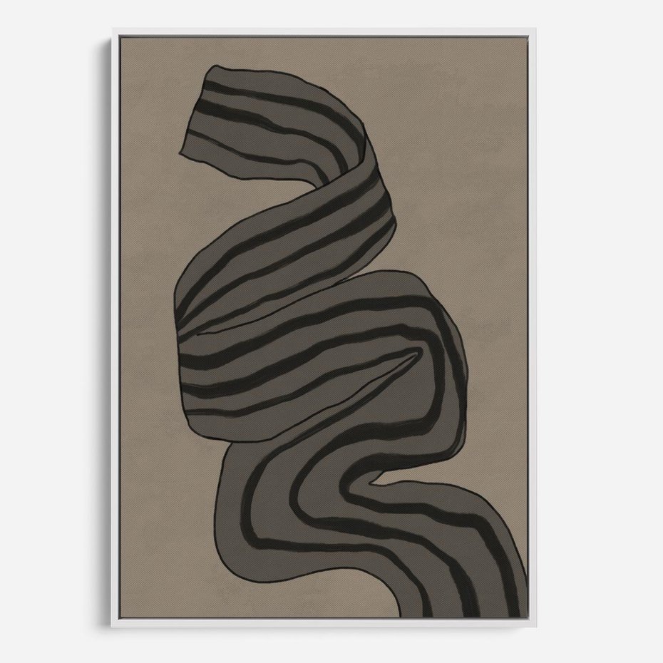 Obraz w ramie 50x70 - Niezwykłe Przesilenia - nowoczesna geometryczna sztuka, loftowe wnętrze - rama biała