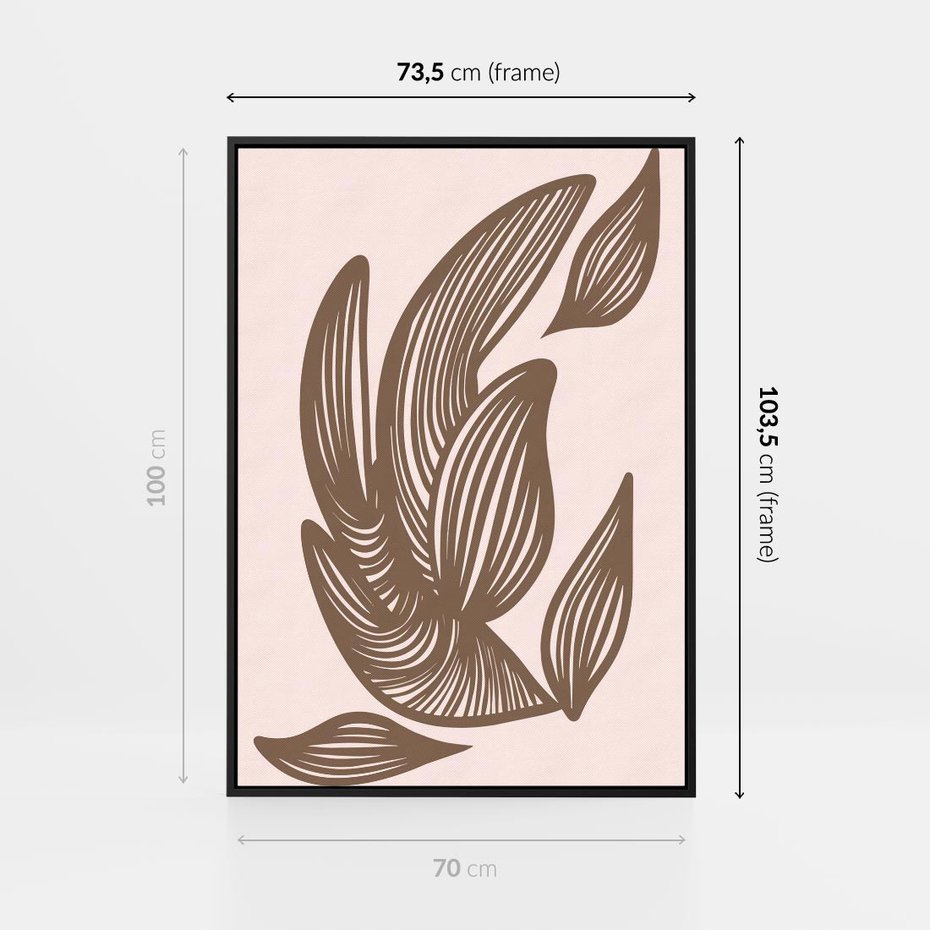 Obraz w ramie 70x100 - Nowoczesne Harmonie - skandynawski styl, plakat - rama czarna