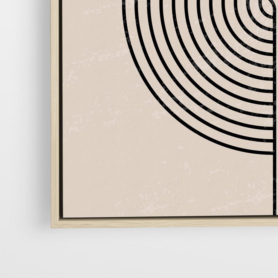 Obraz w ramie 50x50 - Puls Abstrakcji - abstrakcyjne linie, geometria - rama drewno