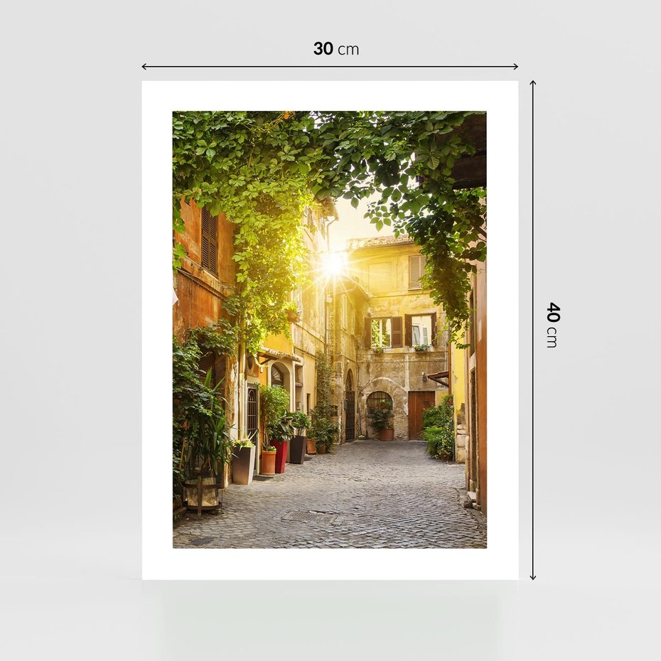 Plakat bez ramy 30x40 - Malownicza Wędrówka - uliczka, perspektywa