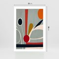 Plakat bez ramy 21x30 - Harmonia Kolorowych Impulsów - abstrakcyjny obraz olejny, dziwne formy