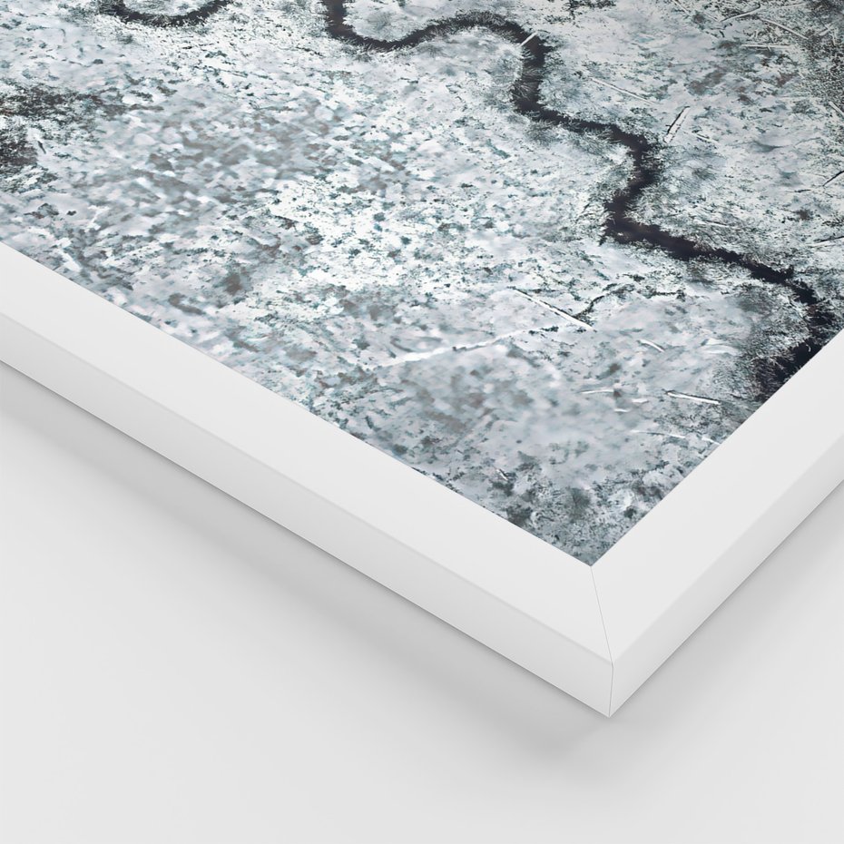 Zestaw obrazy w ramie 30x40 galeria - Góry, zima, śnieg - rama biała