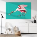 Obraz na płótnie 120x80 - Różowy Ptak Wyobraźni - różowy ptak, wyobraźnia