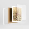 Plakat w ramie 40x50 - Boho Wizja - suszone, trawy - rama biała