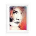 Plakat w ramie 50x70 - Kobieta w sztuce - portret, kobieta - rama biała