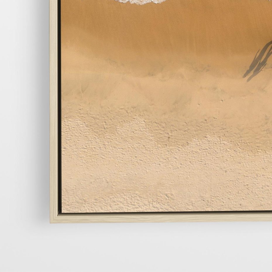 Obraz w ramie 50x50 - Oaza Relaksu - plaża, morze - rama drewno