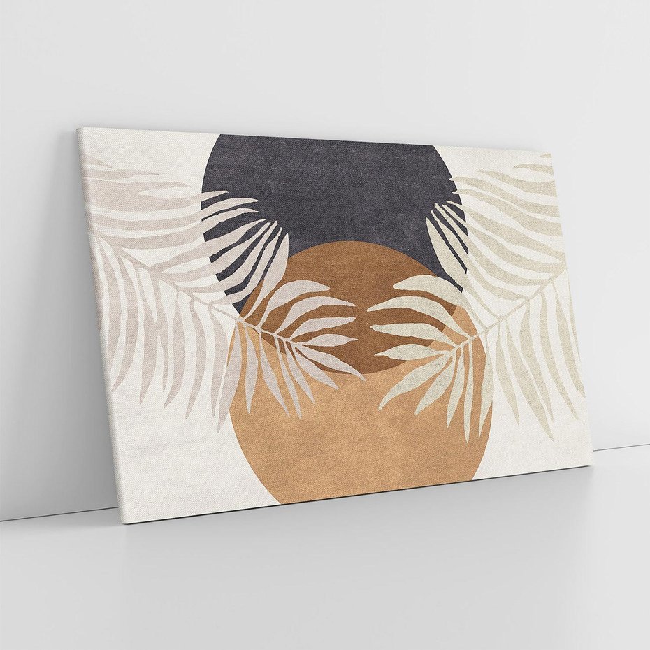 Obraz na płótnie 120x80 - Kompozycje ukrytych myśli - symetria, dwa koła po środku