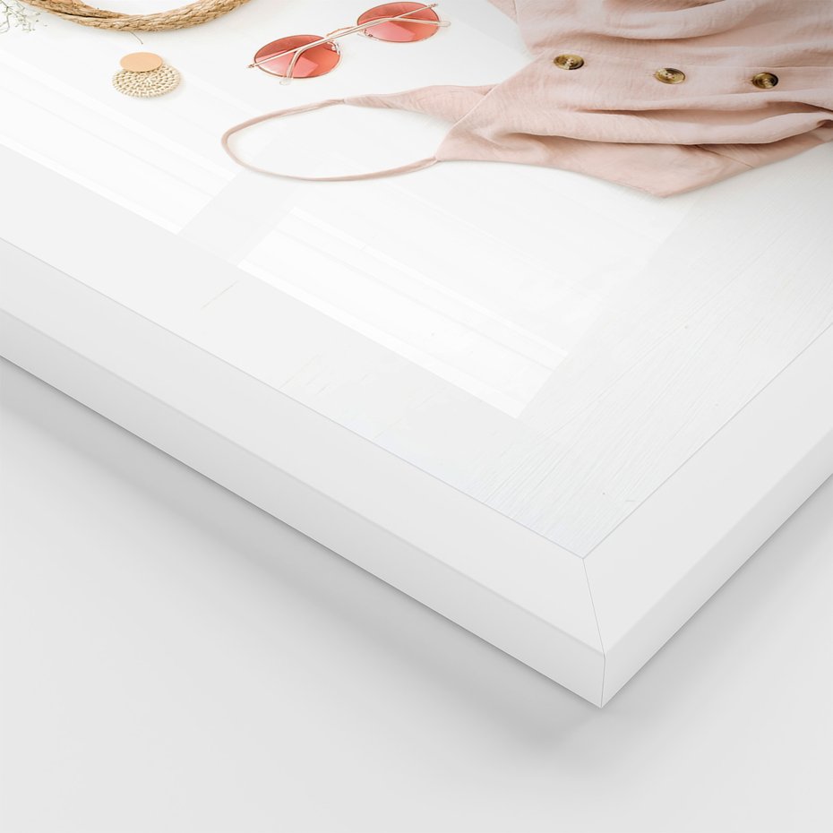 Zestaw obrazy w ramie 50x70 galeria - Moda, fashion, wakacje - rama biała