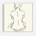 Obraz w ramie 50x50 - Migotliwa Symfonia - kobieta akt, minimalizm - rama biała