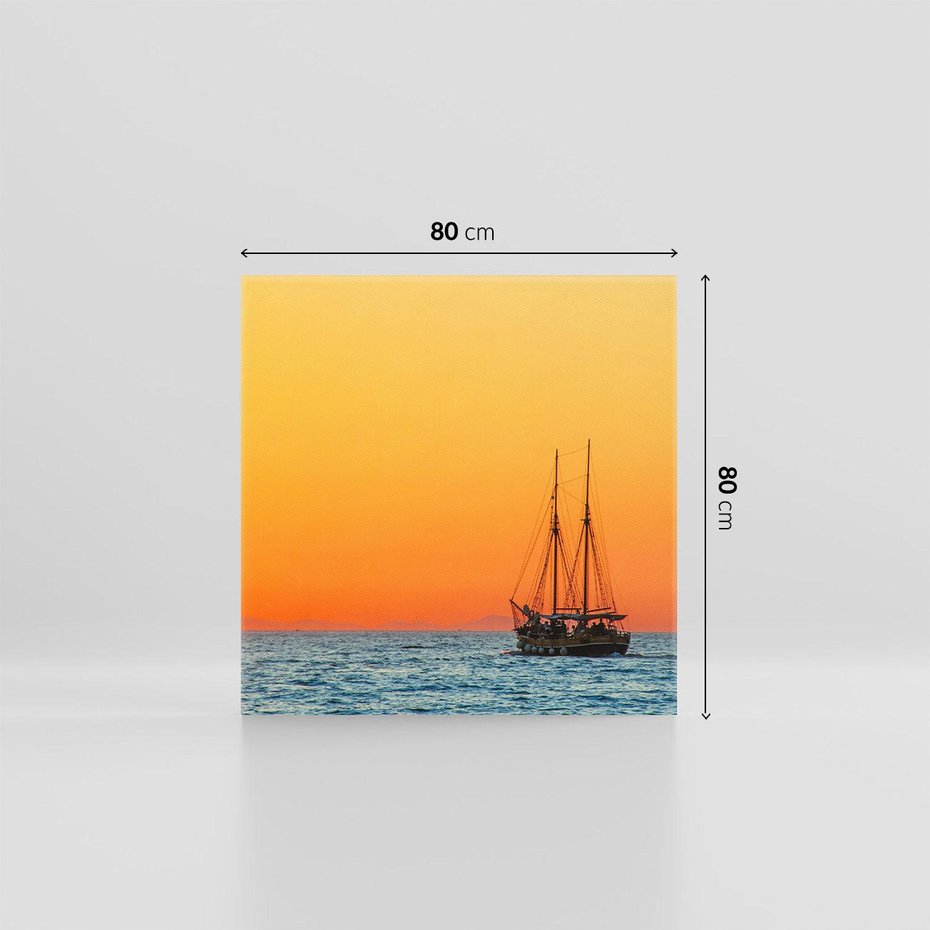 Obraz na płótnie 80x80 - Statek na oceanie - statek, morze