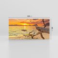 Obraz na płótnie 120x60 - Magia zachodu słońca nad morzem - plaża, morze