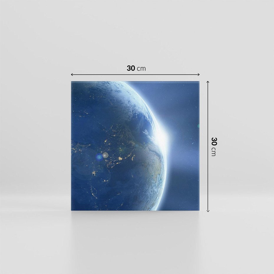 Obraz na płótnie 30x30 - Spotkanie księżyca i Ziemi - księżyc, ziemia