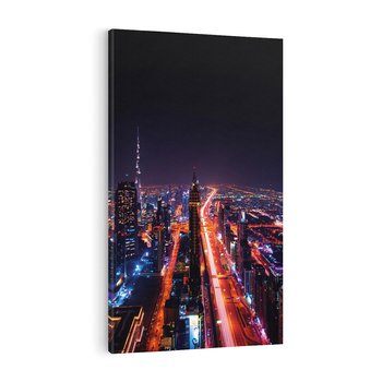 Obraz na płótnie 80x120 - Nocne oświetlenie miasta - miasto, noc