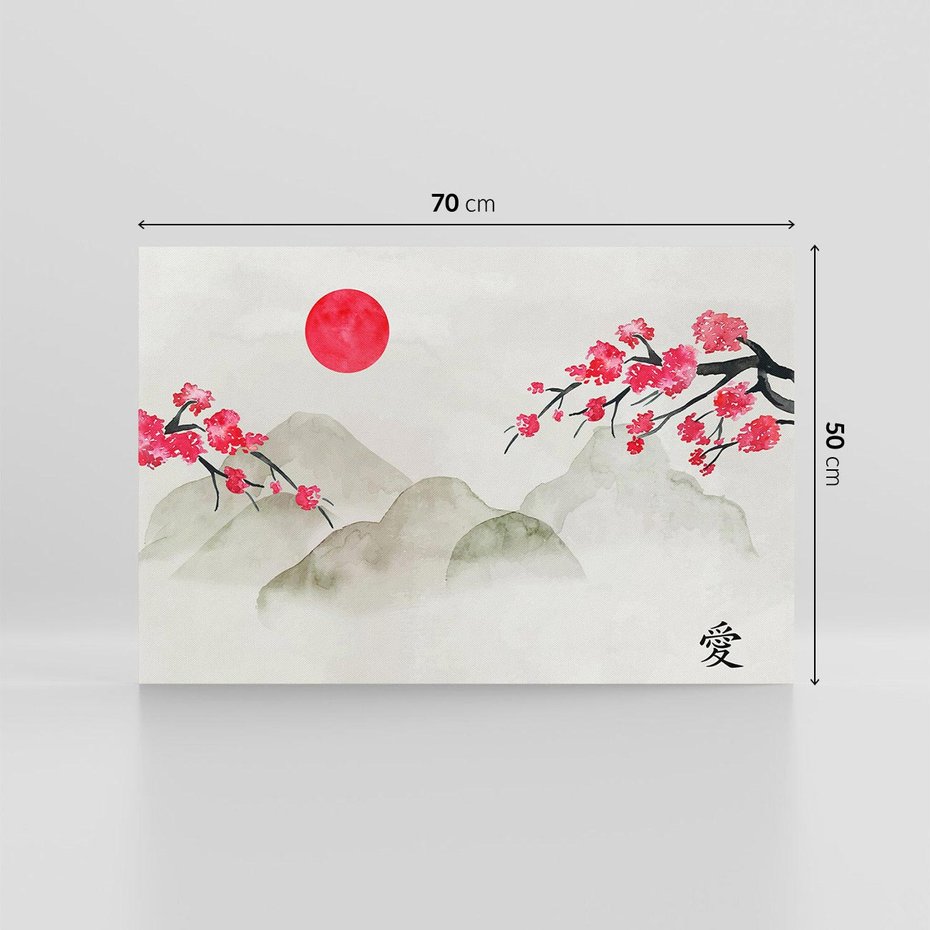 Obraz na płótnie 70x50 - Harmonia Japandi - styl japandi, japonia