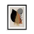 Plakat w ramie 30x40 - Wibracje Barw Ziemi - abstrakcyjny obraz, dziwne formy - rama czarna