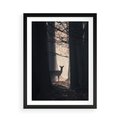 Plakat w ramie 50x70 - Sarnie Skoki - zdjęcie, klimatyczny las - rama czarna