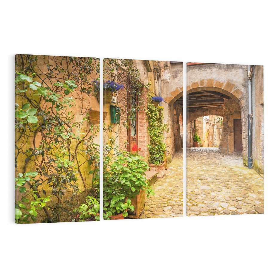 Obraz na płótnie 120x80 - tajemnicze przejście - uliczka, miasto