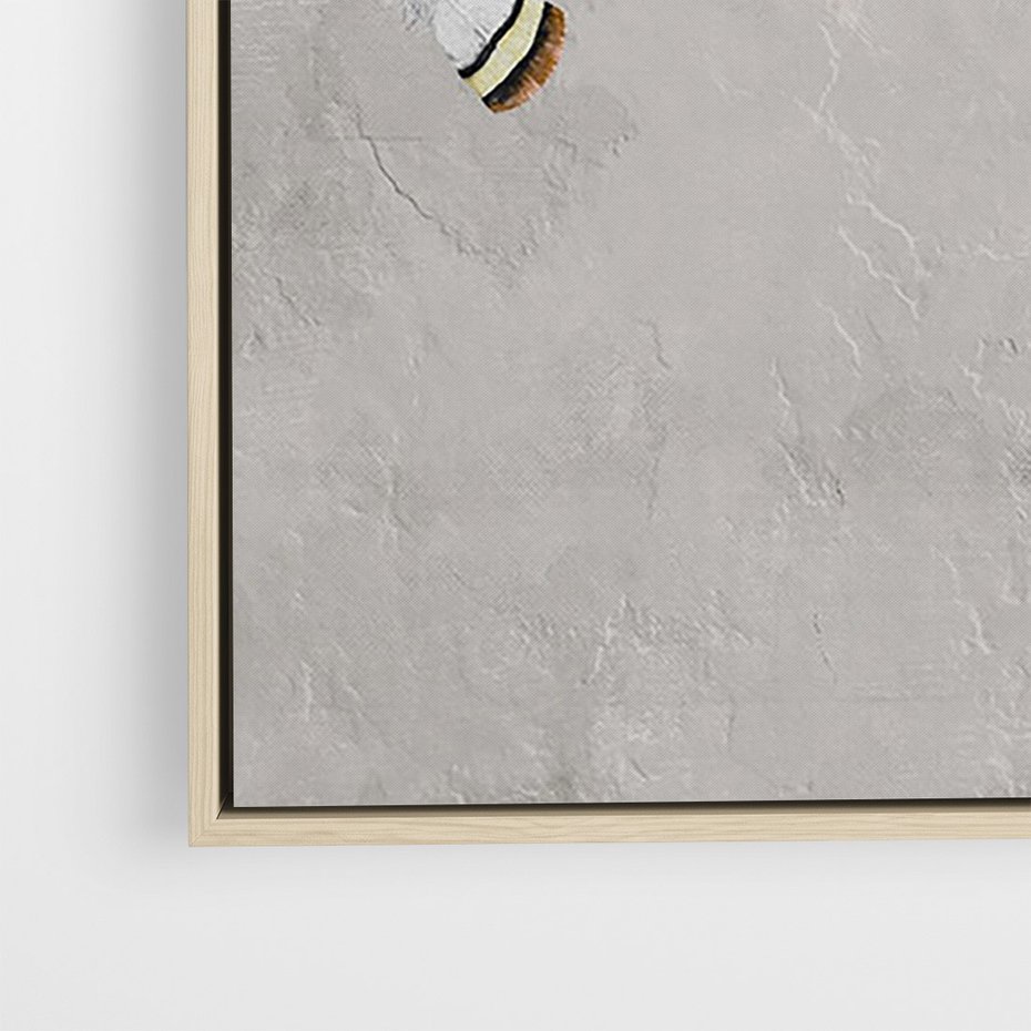 Obraz w ramie 80x120 - Sploty losu na płótnie - kompozycja boho piór, indiańskie pióra - rama drewno