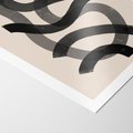 Plakat bez ramy 21x30 - Strukturalne Odbicia Innowacji - zaplątane minimalistyczne linie, na bezowym tle