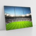 Obraz na płótnie 120x80 - Magia Piłkarskiego Stadionu: Sport i Emocje - stadion, piłka