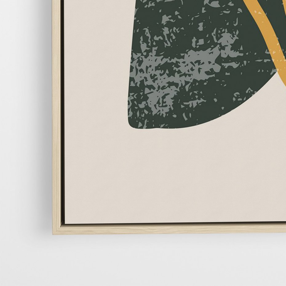 Obraz w ramie 70x100 - Nowoczesne Dialogi Materii - nowoczesny plakat, abstrakcyjne kształty - rama drewno