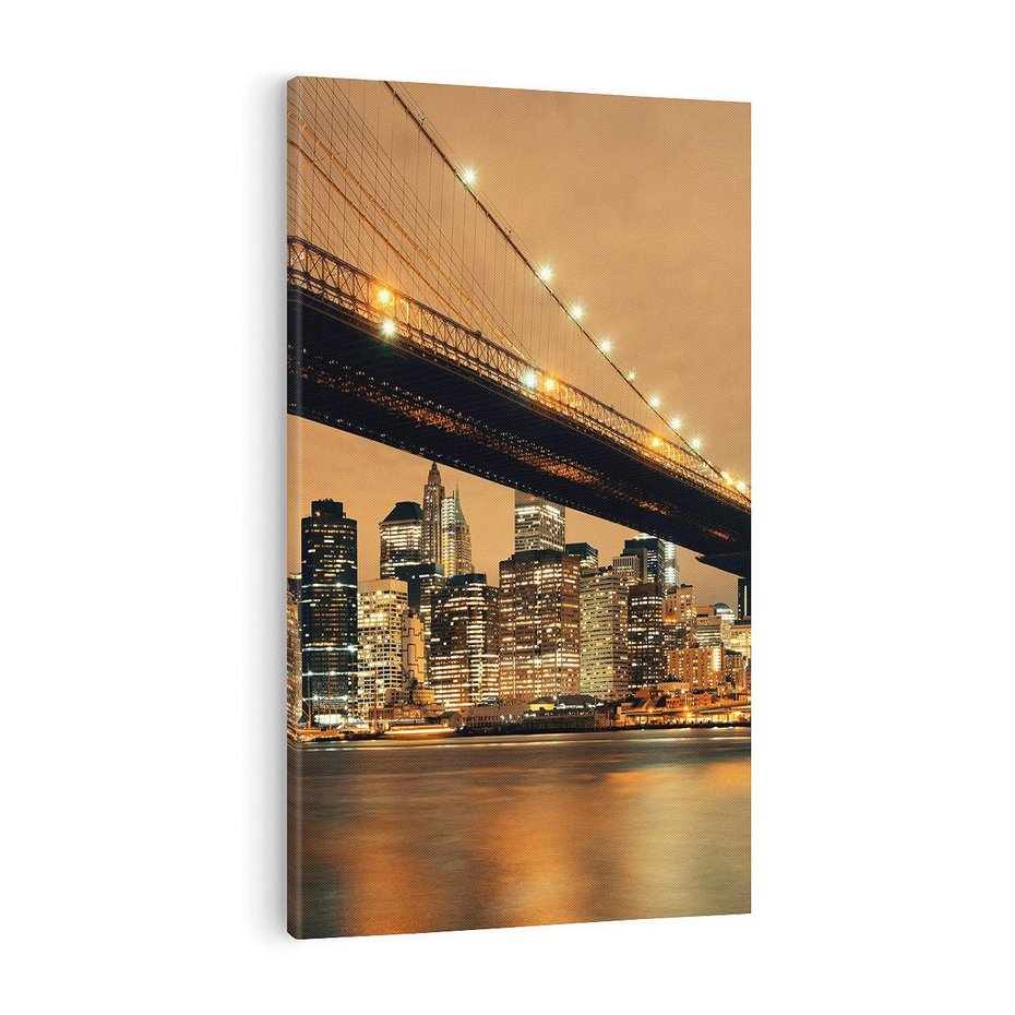 Obraz na płótnie 70x100 - magiczne połączenie miast - most, Nowy Jork