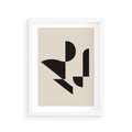 Plakat w ramie 30x40 - Rozkwitająca Abstrakcja - abstrakcyjne geometryczne kształty, minimalizm - rama biała