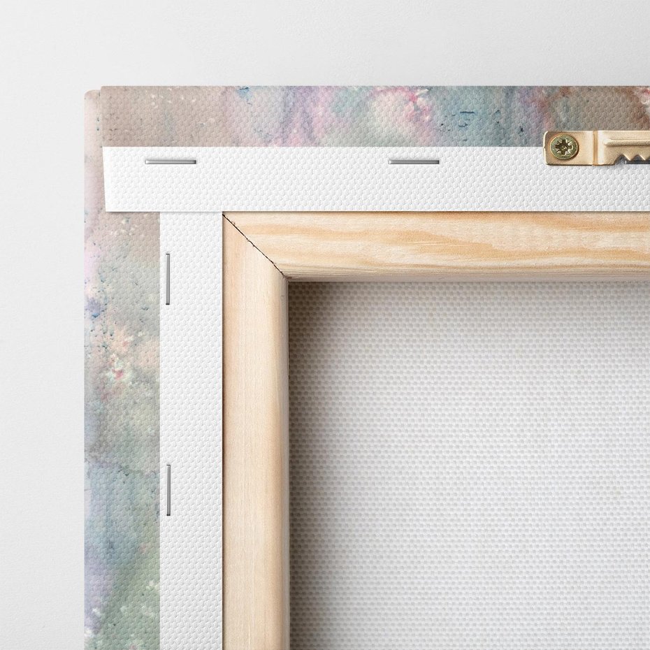 Obraz na płótnie 100x70 - Efemeryczne Kwitnienie Drzew - akwarela, rozmyte pastelowe tłó