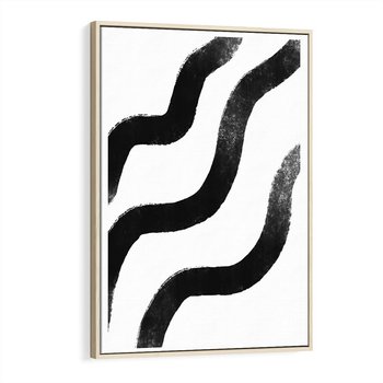 Obraz w ramie 70x100 - Wibracje Plam - abstrakcja, minimalizm - rama drewno