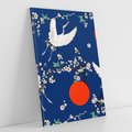 Obraz na płótnie 50x70 - Japońskie Żurawie Indygo - sztuka japońska, japonia