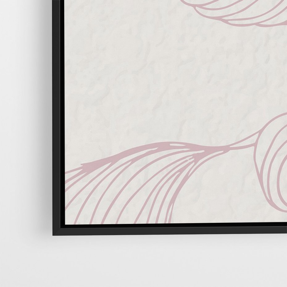 Obraz w ramie 50x70 - Szept marzeń i tajemnic - abstrakcyjne, roślinne ornamenty - rama czarna